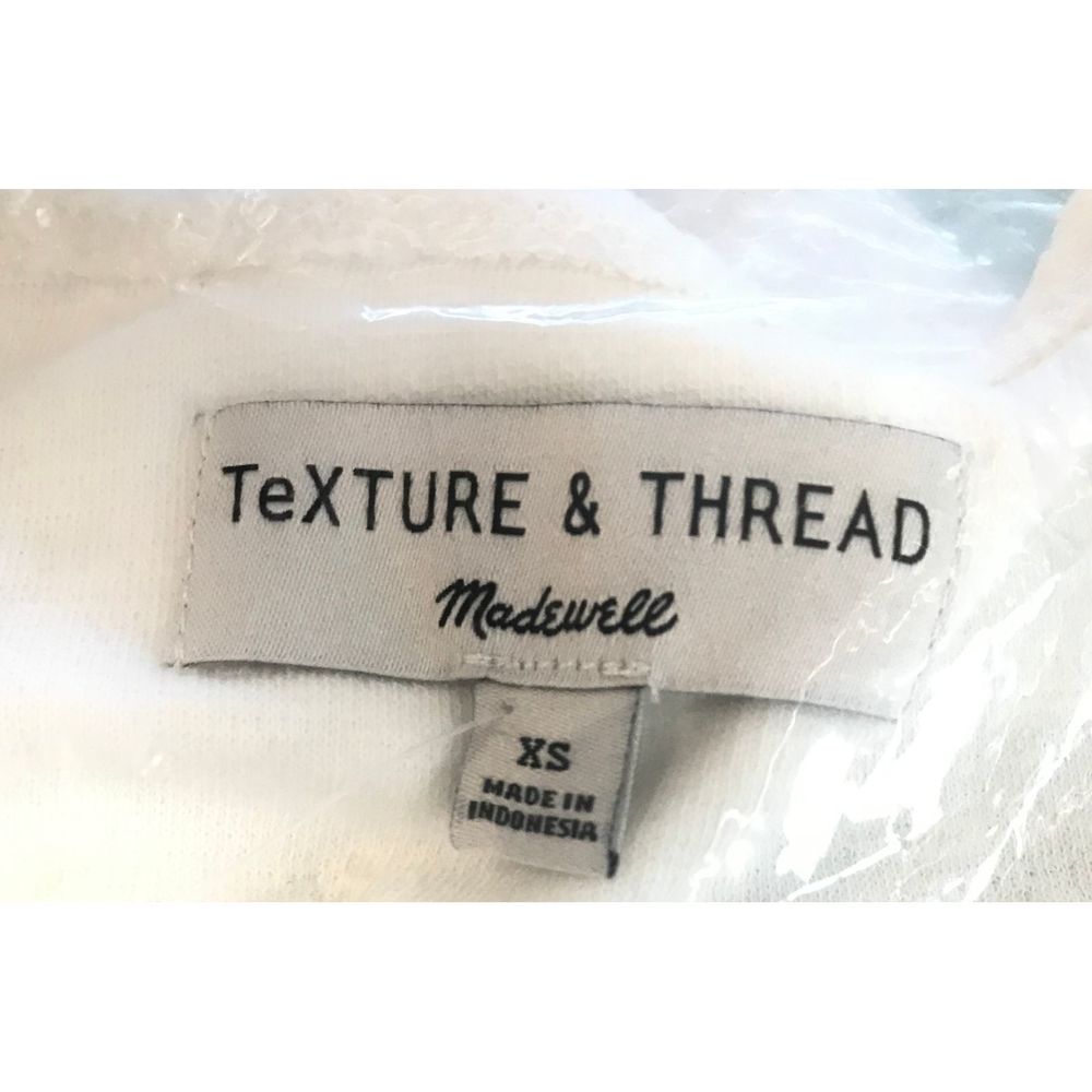 Madewell Texture Thread Puff Sleeve Wrap Top Ivory - Picture 5 of 6
